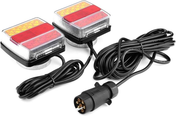 P Concepts Magnetic LED Trailer Towing Light Kit, Universal LED Trailer Rear Light 12V Magnetic LED Indicator License Plate Light for Trailer Truck Car Trailer Plug