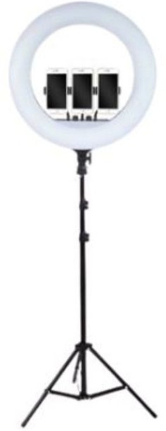 joburgdeals 18 Inch LED Ring Light with Tripod Stand and 3 Phone Holders-RL-18 Tripod