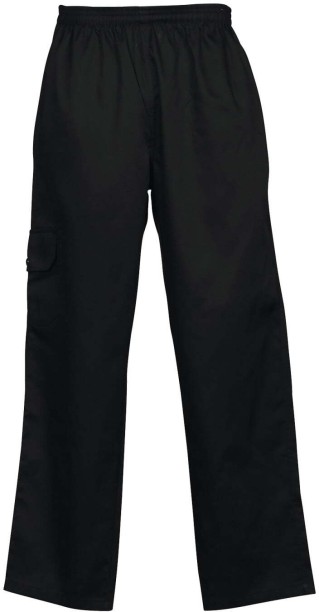 BAKERS & CHEFS 000000000341158003_EA Boys & Girls Cotton Blend Black Trousers