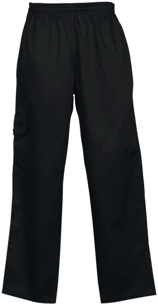 BAKERS & CHEFS 000000000341158005_EA Boys & Girls Cotton Blend Black Trousers