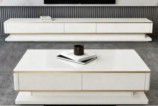 Premium Rectangular Solid Wood TV Entertainment Unit