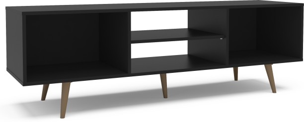 Click Furniture Sammy TV Stand Black Engineered Wood TV Entertainment Unit