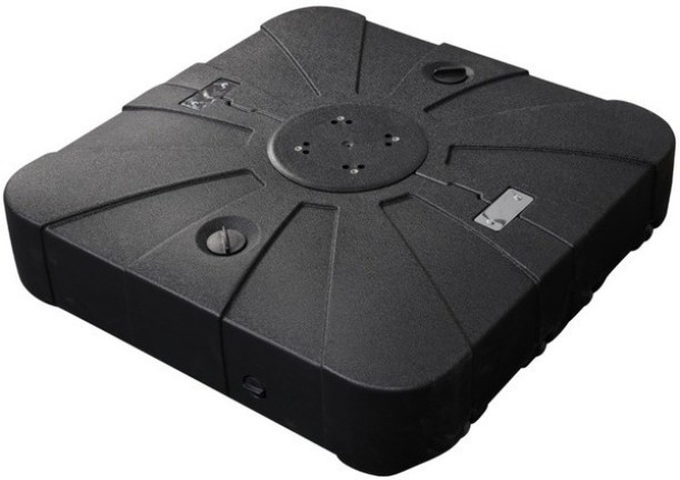 Charms 100 kg Capacity Plastic Roma Umbrella Base Black Umbrella Base Half-round