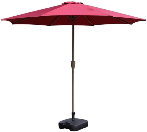 MR Furniture 8 kg Capacity Aluminium Garden Parasol Umbrella with Base, 270cm Umbrella Base Round