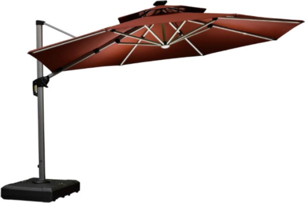 Dansup 11 kg Capacity Aluminium 96679569 Umbrella Base Octagonal