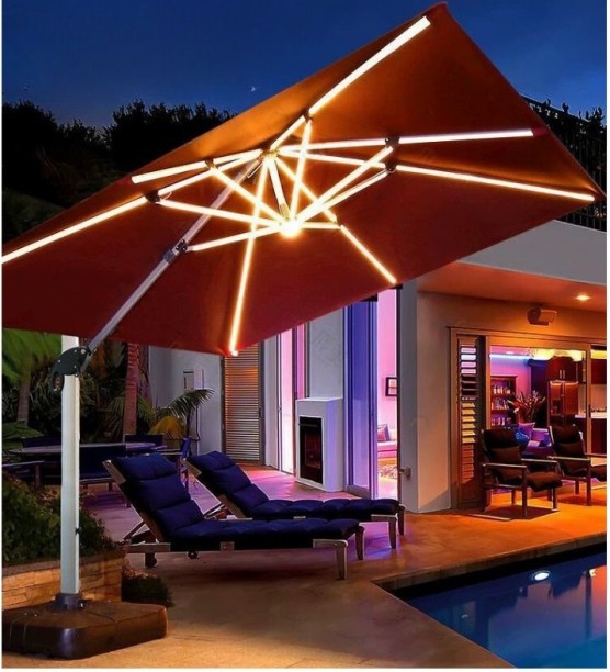 LUXY 15 kg Capacity Aluminium GU001 Umbrella Base Octagonal