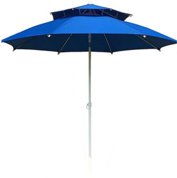 SA TRADE Patio Umbrella - For Garden, Pool & Beach Use - Blue Umbrella
