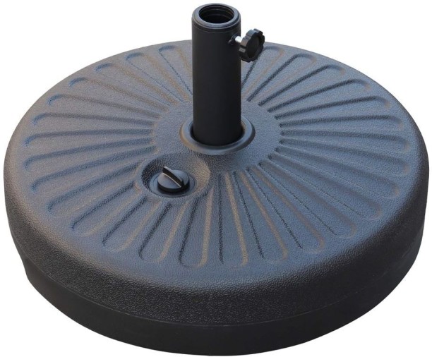 ELCTRO WORLD 22 g Capacity Plastic Garden Outdoor Heavy Duty Parasol Stand Water Fill Umbrella Base 51cm Umbrella Base Round