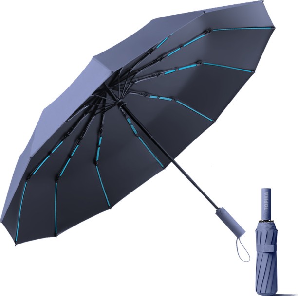 Topika Windproof Travel Umbrella, Automatic Folding Windproof &UV-Resistant Umbrella