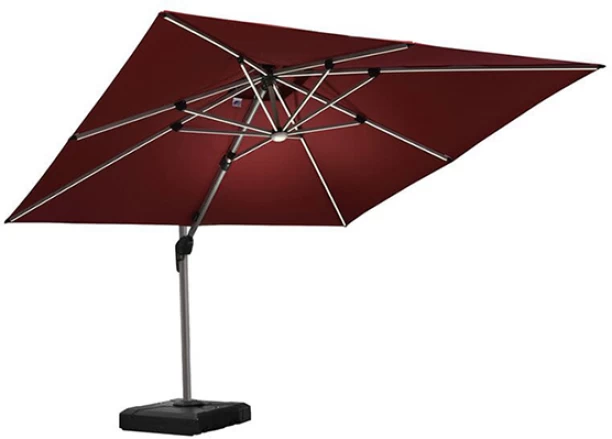 WOODLY Dot Furn DIY(Do-It-Yourself) Fabric Foldable Gazebo For Outdoor & Cafeteria (Finish Colour - Red) Umbrella