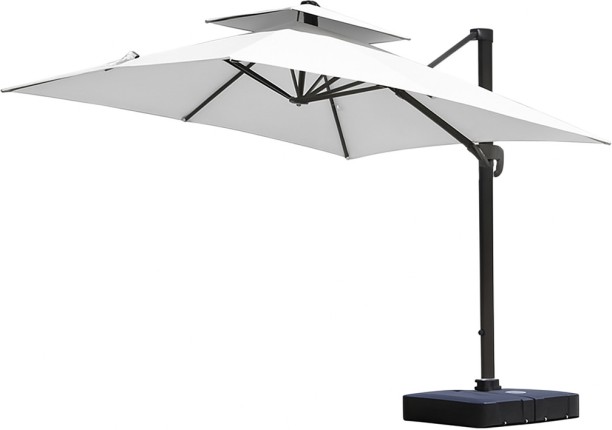 Generic 3m Patio Umbrella – 360° Rotating with Base & Double Layer Umbrella