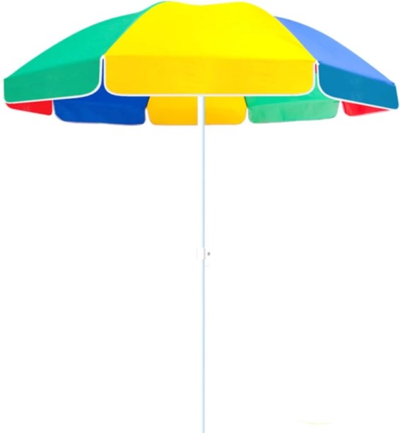 RH 2.4m Outdoor Beach Umbrella – UV-Protective Canopy, Tilt Mechanism, and Reinforced Sand Anchor for Sun Shade Umbrella
