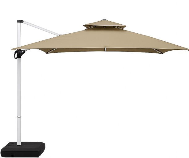 Generic 3m Round Patio Umbrella – Side Sun Cantilever with Base Umbrella