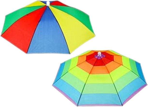 Generic Hands-Free Rainbow Umbrella Hat Umbrella