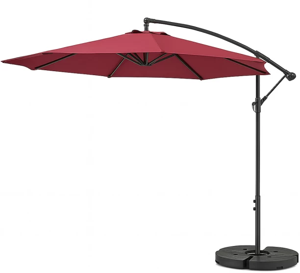Generic 3m Cantilever Umbrella – With Base, Easy Setup Umbrella