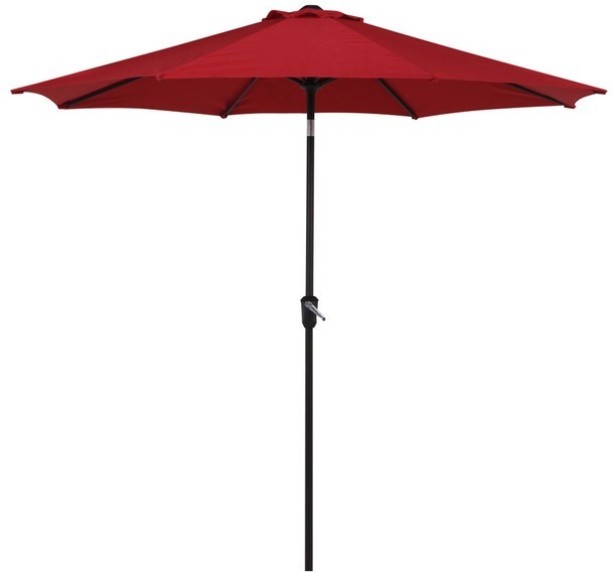 Charms Classic 2.7 M Red Patio Umbrella with Tilt and Crank (without Base) Umbrella