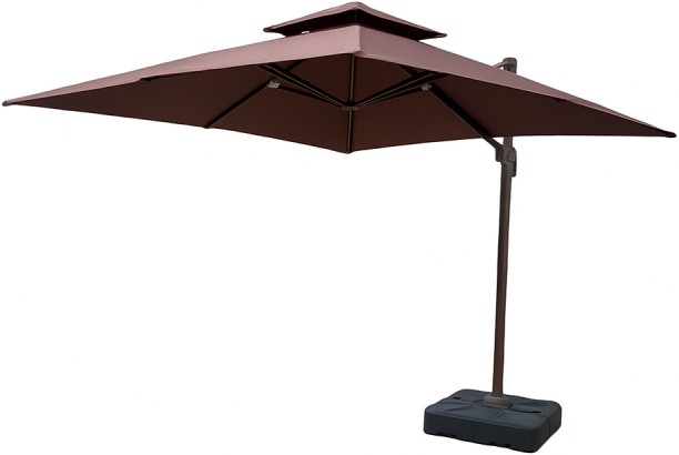 Generic 3m Patio Umbrella – 360° Rotating with Base & Double Layer Umbrella
