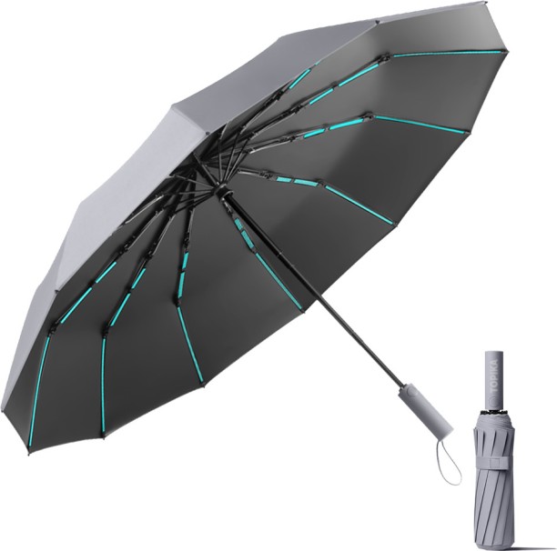 Topika Windproof Travel Umbrella, Automatic Folding Windproof &UV-Resistant Umbrella