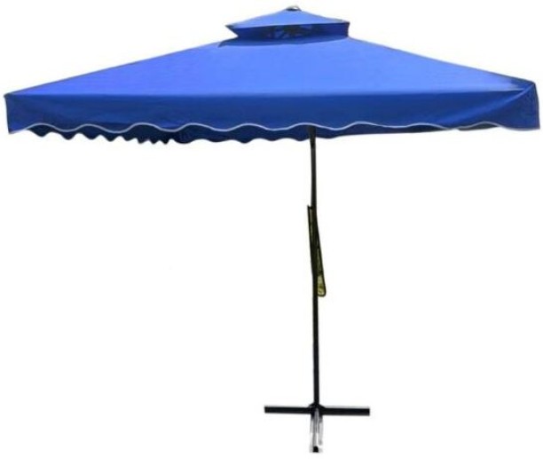 Prime Mart Centelever Outdoor Patio Umbrella with Double-Tier Design, Garden and Poolside Umbrella