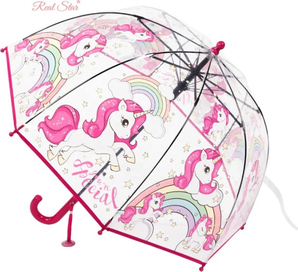 Generic big size regular shape adult bubble clear unicorn umbrella Umbrella