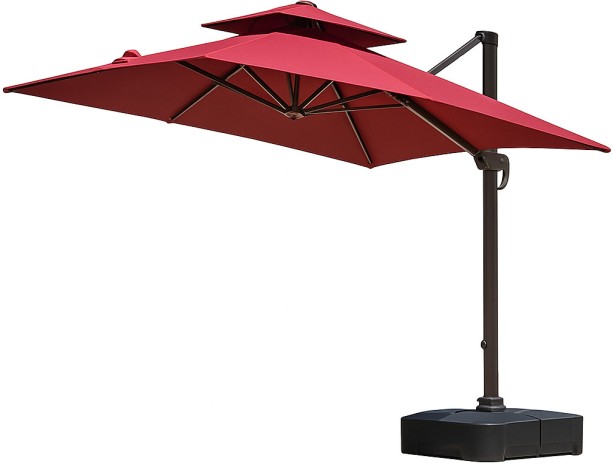 Generic 3m Patio Umbrella – 360° Rotating with Base & Double Layer Umbrella