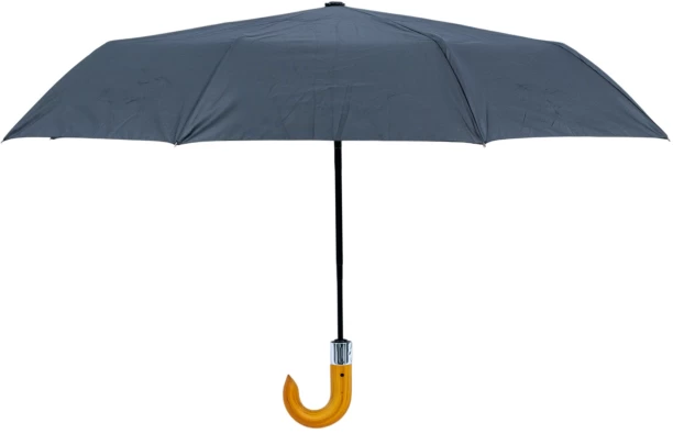 The Umbrella Man 21" Wooden Hooked Handle Fold-Up Umbrella