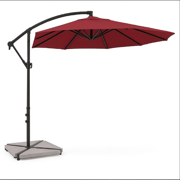 Generic 3m Cantilever Umbrella – Double Top Offset Patio Umbrella with Base Umbrella