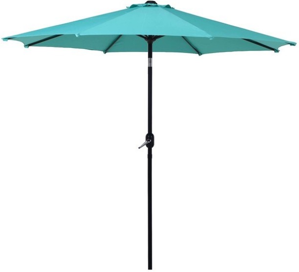 Charms Vibrant 2.7 M Aqua Patio Umbrella with Tilt and Crank without Base only Umbrella