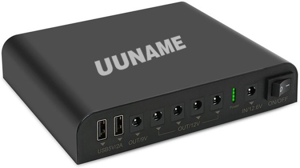 uuname 5v/9v/12v Mini UPS For Wifi Routers Last Up To 24 Hours -38400mAH Tower Model UPS