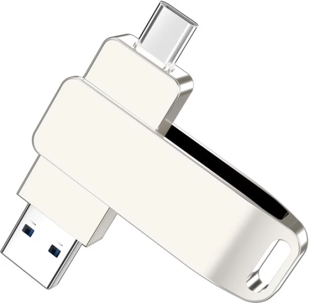 BezosMax 128GB USB C Flash Drive, 2 in 1 Type C + USB 3.0 Flash Drive, Dual OTG Retractable Type-C Thumb Drive, Memory Stick Thumb Drive for iPhone Android Smartphone Laptop 128 GB