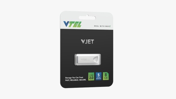 VTEL USB PACK OF 5 - 8 GB