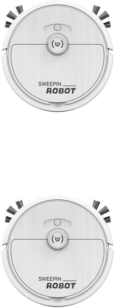 Sweepin Robot 2 Pack-Household robotic vacuum cleaner, wireless rechargeable -1200pa - WHITE Robotic Floor Cleaner