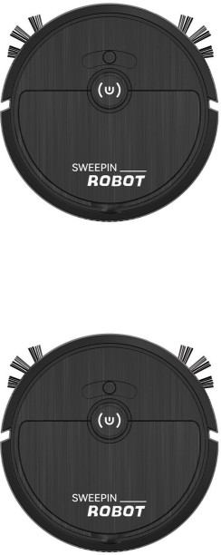 Sweepin Robot 2 Pack-Household robotic vacuum cleaner, wireless rechargeable -1200pa - BLACK Robotic Floor Cleaner