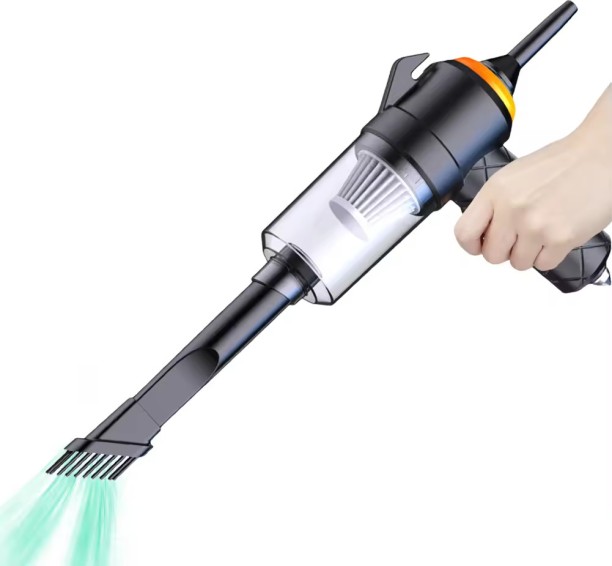 Fantasy Town 6 In 1 Blowing Suction Car Cleaner Type-C Rechargeable Electric Powerful Cleaner Multifunctional for Car Home Keyboard Cleaning (WiFi Connectivity) Car Vacuum Cleaner