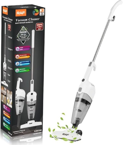 RAF Cordless Stick Vacuum 2-in-1 (600W, Powerful Suction, Handheld & Upright Modes) Upright Stick Vacuum Cleaner