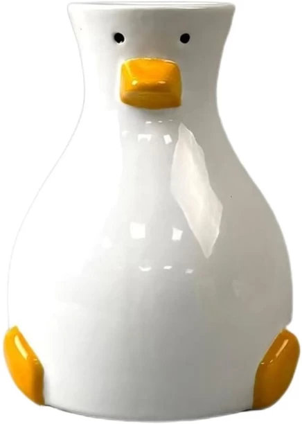 Cart In Mart Handcrafted Ceramic Duck Vase Modern Flower Vase Trendy Art Vase Home Decor Ceramic Vase