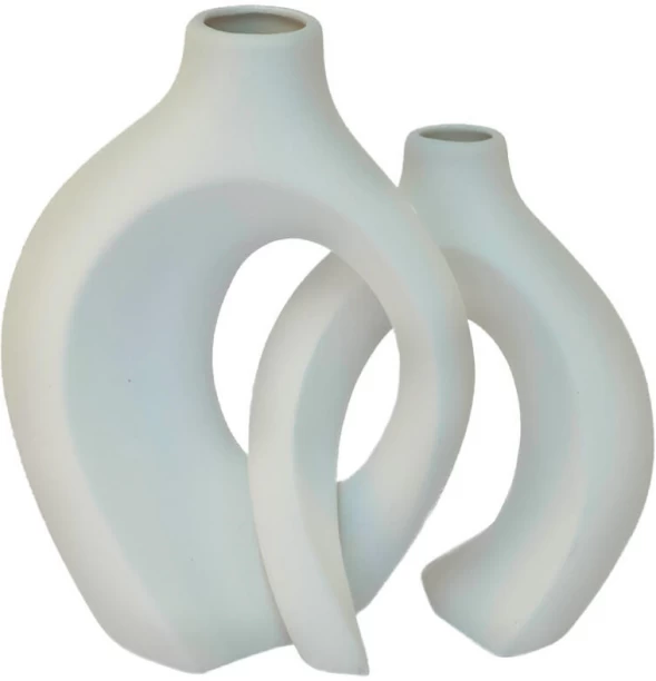 NNE Tista Interlocking Vase Set of 2 Ceramic Vase