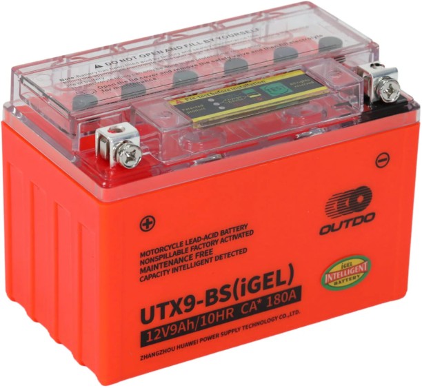 Outdo UTX9-BS(IGEL) 9 Ah Battery for Bike
