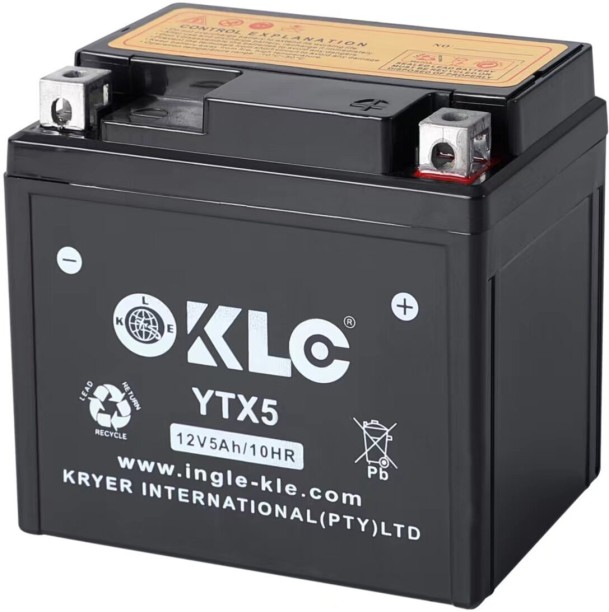 KLE YTX5 12V 5Ah/10HR Motorcycle Battery 5 Ah Battery for Bike