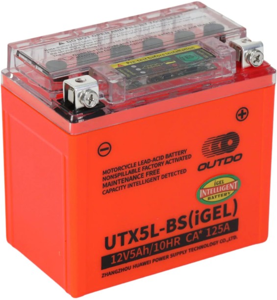 Outdo UTX5L-BS(iGEL) 5 Ah Battery for Bike