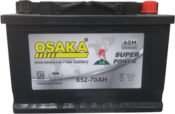 Osaka 652OAGM 70 Ah Battery for All Vehicles