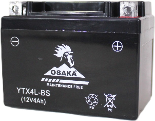 osaka YTX4L-BS 4 Ah Battery for Bike