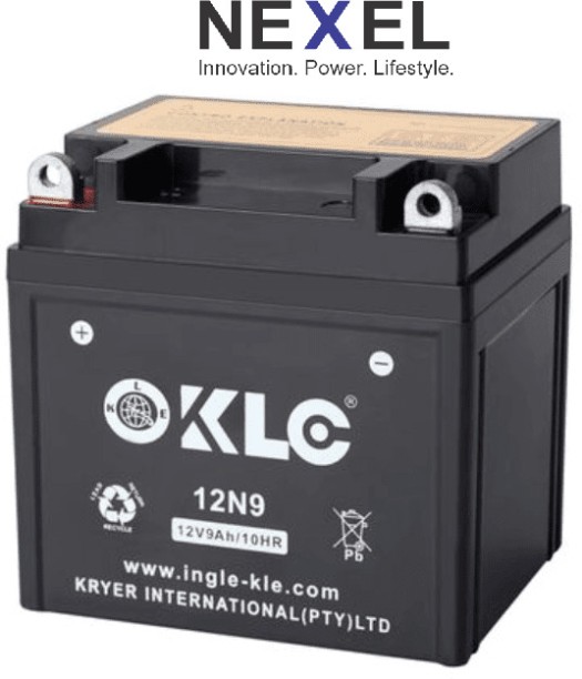 KLE 12N9 12V 9Ah/10HR Motorcycle Battery – Reliable Maintenance-Free Power 9 Ah Battery for Bike