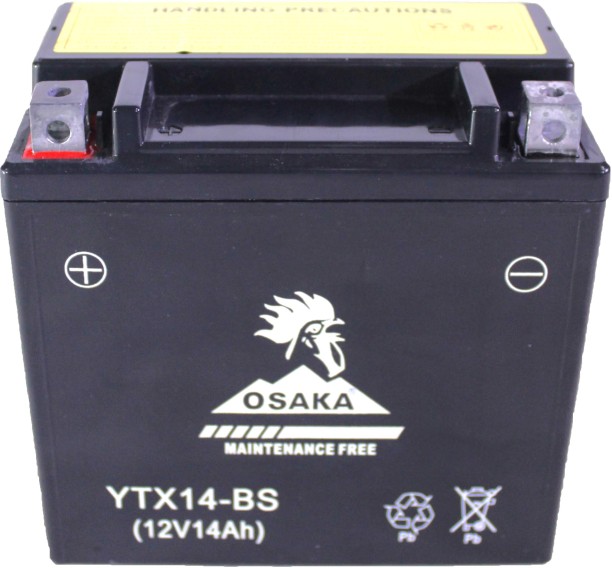 osaka YTX14-BS 14 Ah Battery for Bike