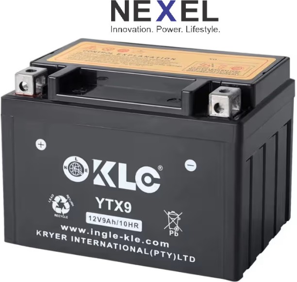 KLE YTX9 12V 9Ah/10HR Motorcycle Battery 9 Ah Battery for Bike