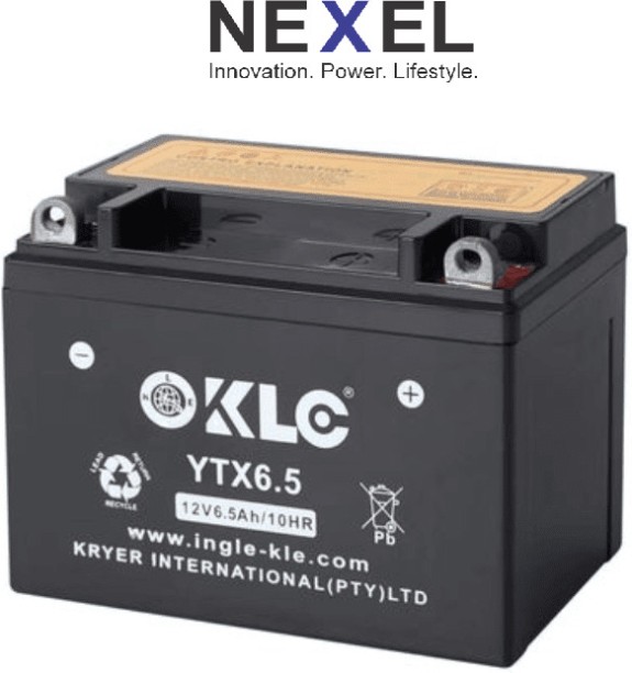 KLE YTX6.5 12V 6.5Ah/10HR Motorcycle Battery – Reliable Maintenance-Free Power 6.5 Ah Battery for Bike