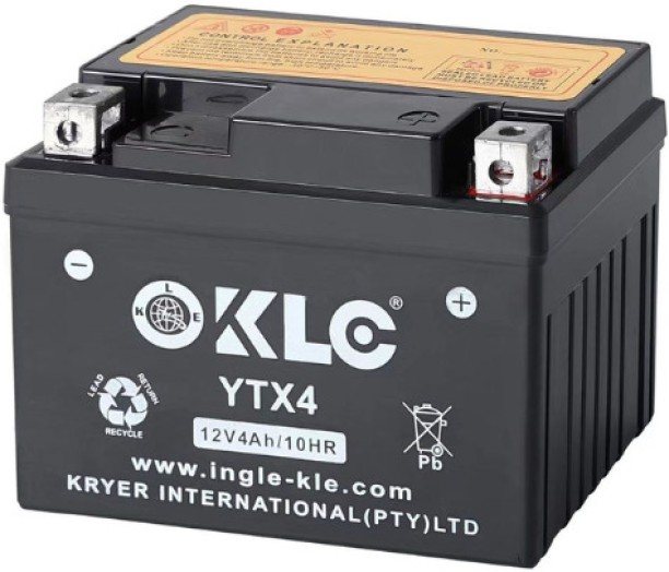 betetrshop KLE 12V 12Ah / 10HR Motorcycle Battery 4 Ah Battery for Bike