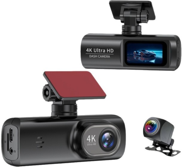 LuckyUnion 4K driving recorder HD night vision front and rear dual recording mobile phone interconnection reversing image car recorder Vehicle Camera System