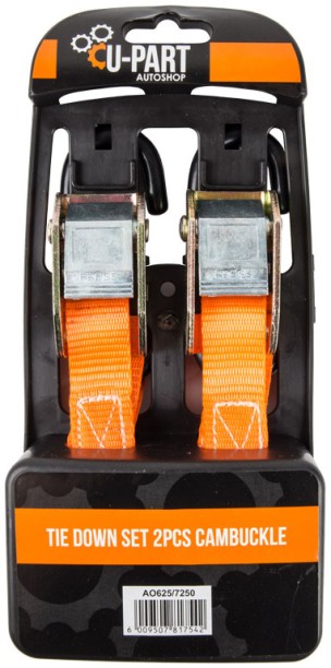U-Part Tie Down Set Cambuckle 2 Piece Vehicle Cargo Net