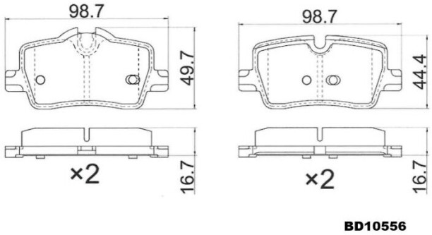 DESELRA Rear Brake Pad 3-Series (G20 G80 G28) 18- 2 ser (G42 G87) 21- /4 Series (G22 G23 G26 G82 G83) 20- 3-Series G20/G80/G28 2018+, 2-Series G42/G87 21+, 4-Series G22/G23/G26/G82/G83 Rear Brake for  BMW Disc Pad for  Car